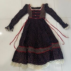 XS Authentic Vintage 1970s Gunne Sax Cottagecore Dress